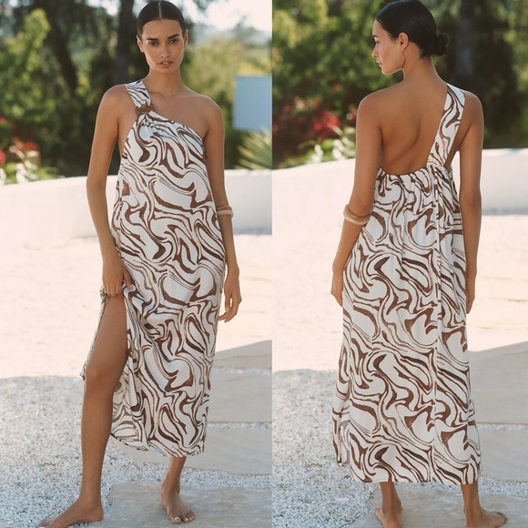 Anthropologie Ollari One-Shoulder Kaftan - Picture 6 of 6